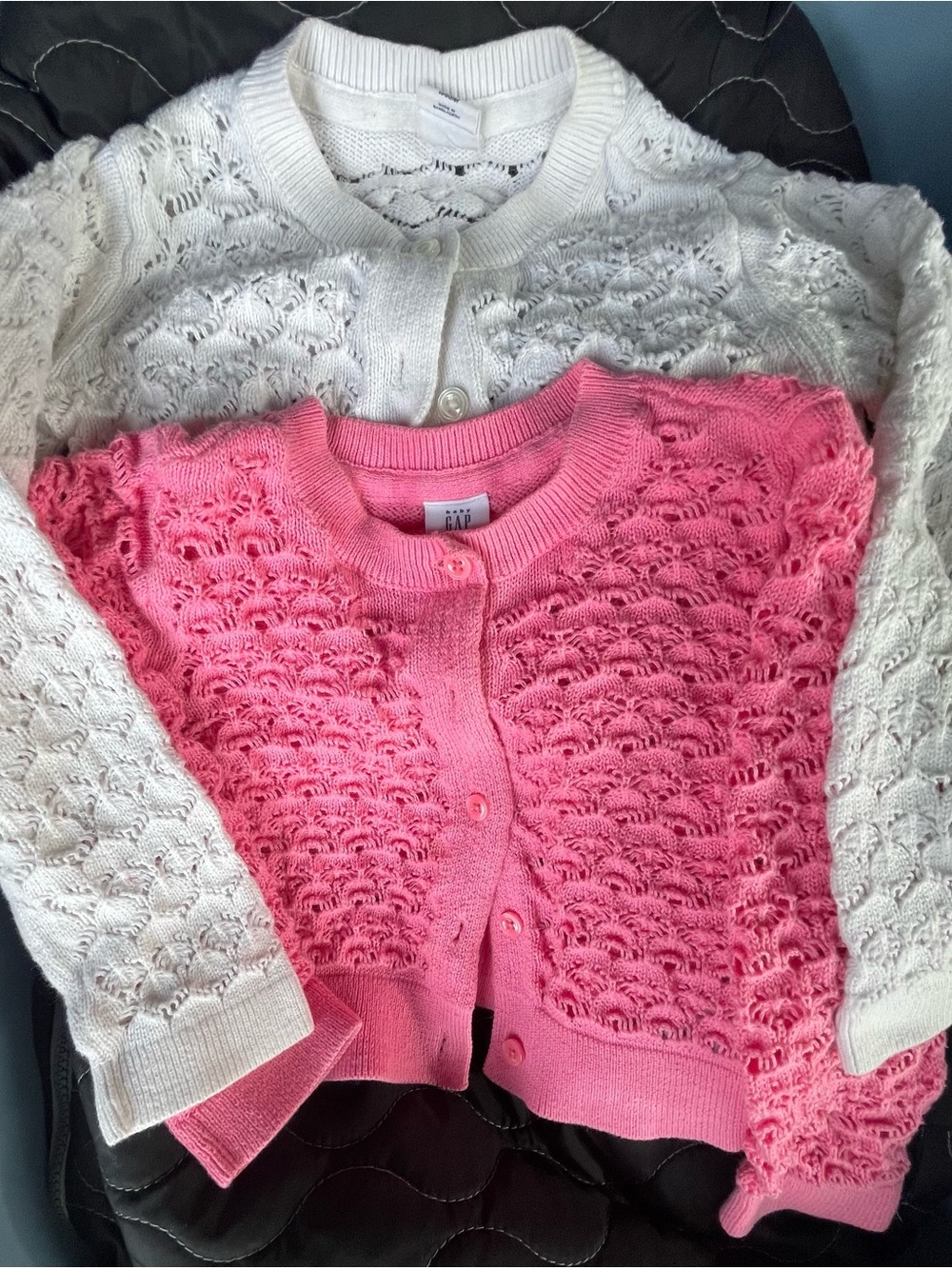 Baby Gap Toddler Girl Pink and White Cardigan Bundle (Size 4T)